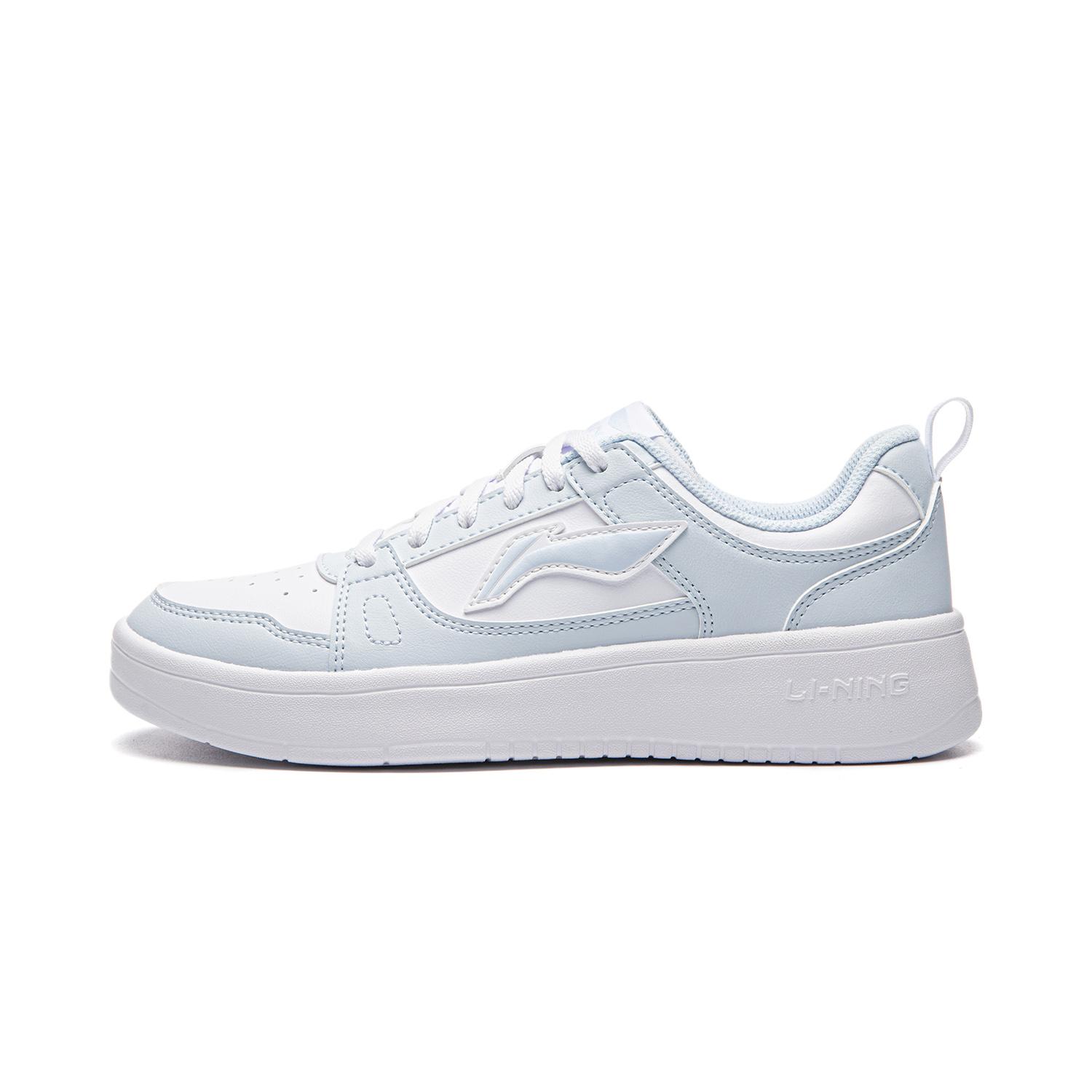 Li Ning Sky Skateboard Shoes Women s Low Top White Blue Multicolor AGCW492-3 35