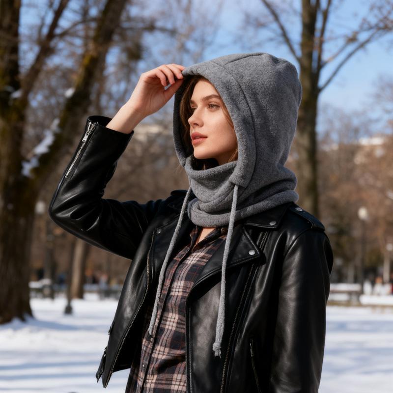 Winter Four-In-One Windproof and Cold-Proof Ski Hat Outdoor Riding Mask Collar Integrated Men Women Hat