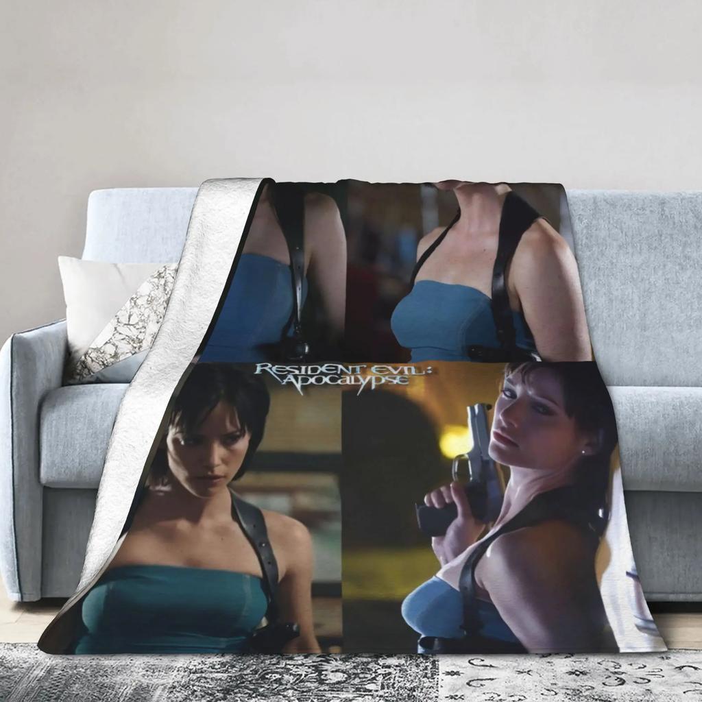 Residents Evils Jill Valentine Super Soft Plush Throw Blanket for Kids and Adults Funny Couch Chair Flannel Bedspread Cover