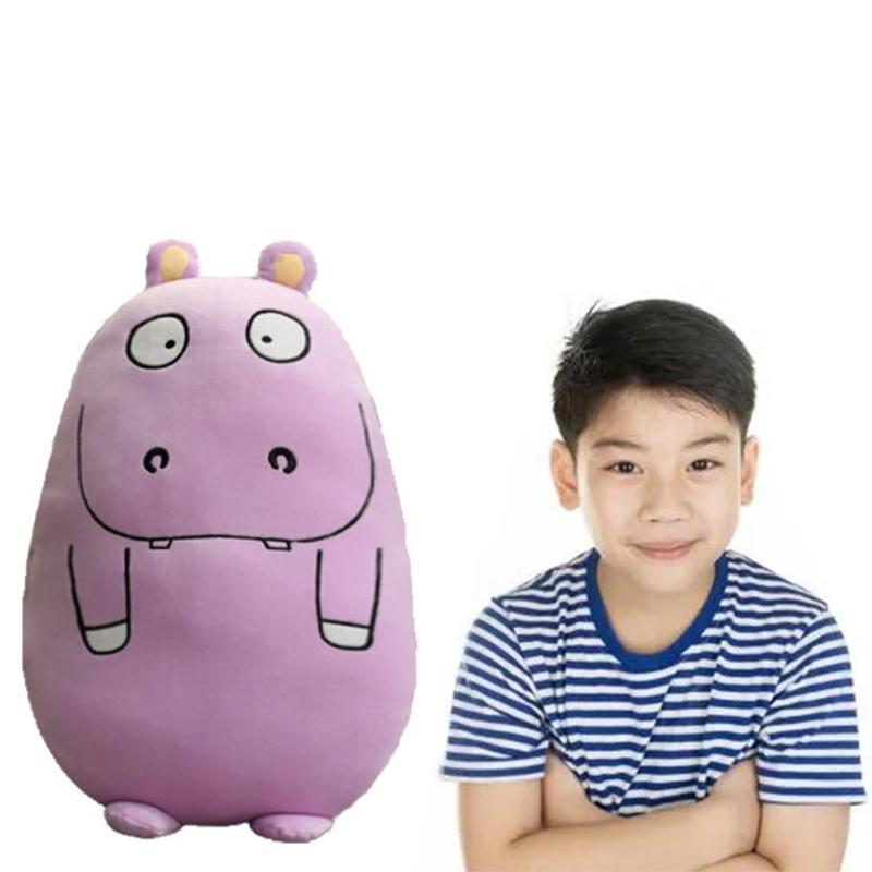 Cute Purple Hippo Plush Toy Pillow For Girls 50cm Soft And Cozy