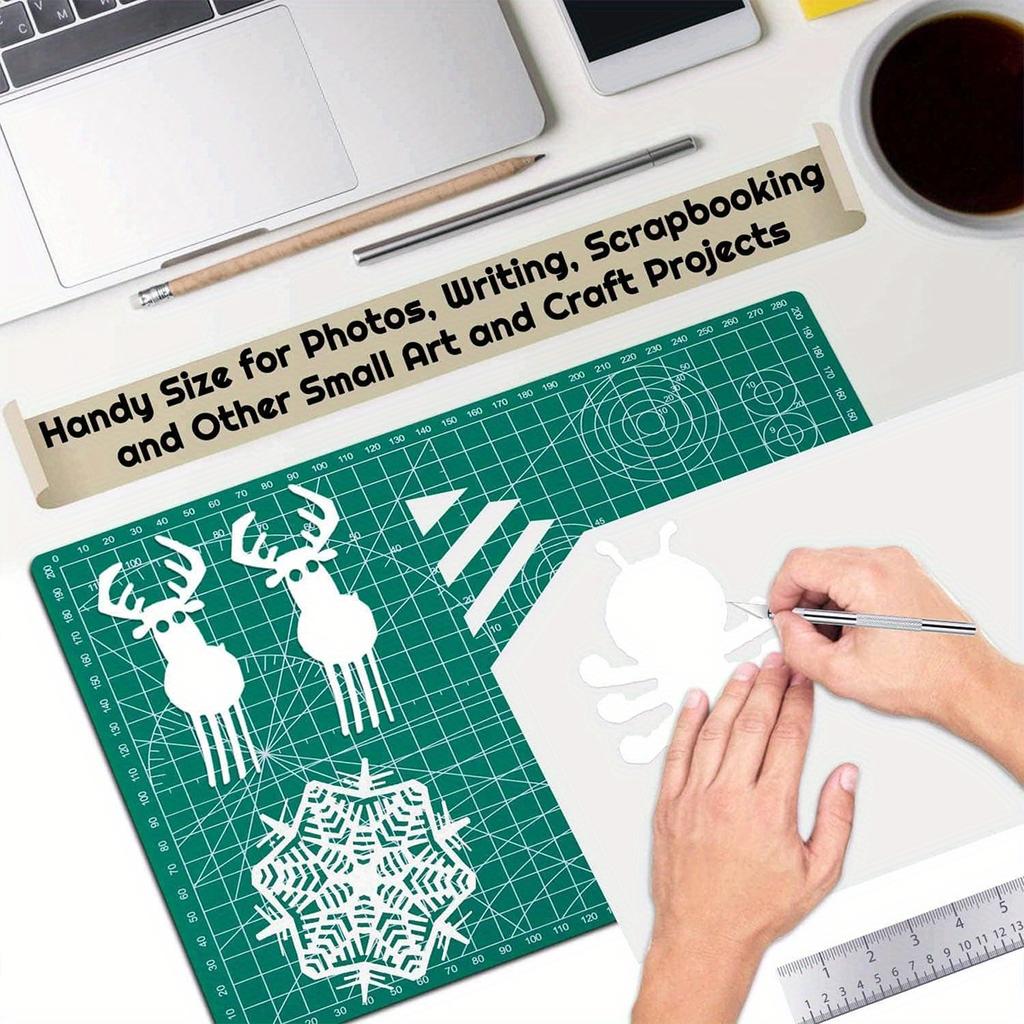1pc Precision A3 Rotary Cutting Mat for Exam Clay Projects, Sewing & Crafts - Durable PP Material with Measurement Markings & Rotating Mechanism