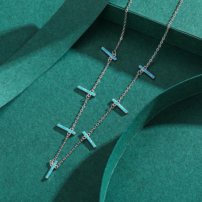 MODIAN Стерлингового серебра 925 пробы, винтажное очаровательное бирюзовое короткое колье-колье с геометрическим рисунком, цепочка для женщин, свадебные эффектные ювелирные изделия