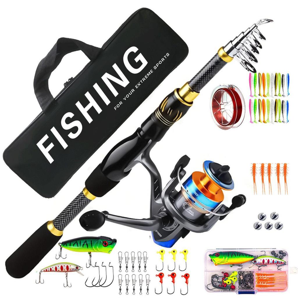 Long Cast Sea Rod & Reel Set with Bag - Beginner Fishing Kit