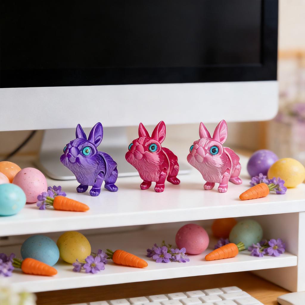 3D Printed Ornaments, 3D Printed Animal Stress-relieving Toys, Easter Gifts, Desktop Decorations