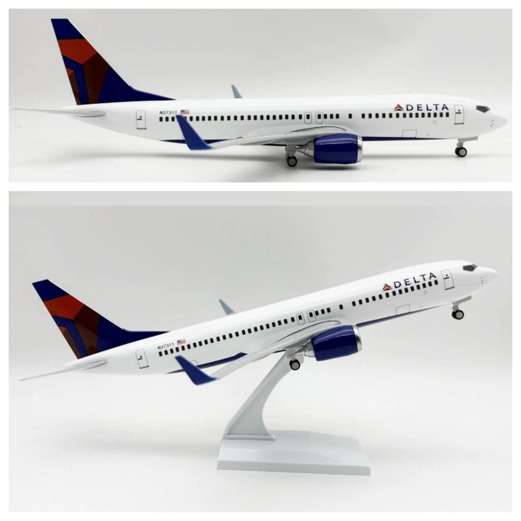 1/130 Scale Diecast B737 Delta AirLines Airplane Model 30cm Toy Airplane Model Souvenir Resin Plane Toy Collected Gift By Aviati