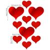 10Pcs/Set Durable Love Heart Stickers Wall Sticker Mirror Mural Simple Decorative Removable Paster Valentine's Day Home Decor