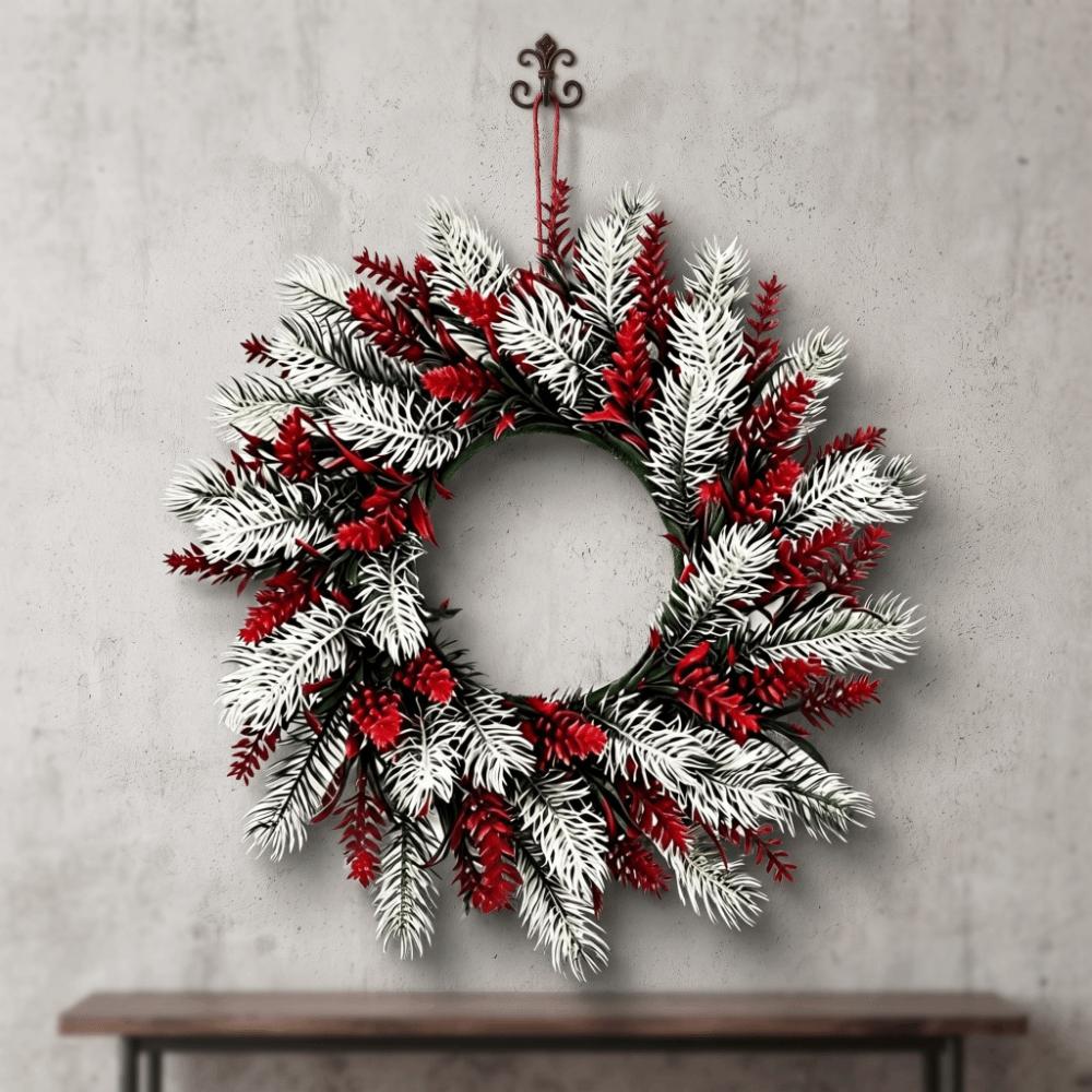 Red Berries Christmas Wreath Pinecones Xmas Ornament Christmas Decorations Window Hanging