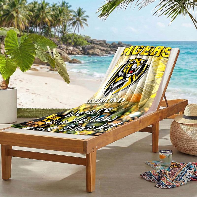 Richmond Tigers Fashion Beach Towel: Ideal for Summer Adventures Soft, Absorbent and Quick Drying Suitable for Swimming and Bathing
