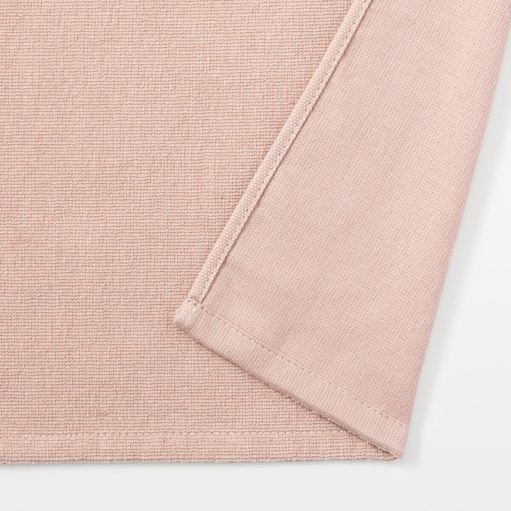 MUJI Pile Woven Long Set of 34 X 110 Quick Organic 84793554 Towels, 4, Cm, Pink/very Thin, Drying, Cotton,