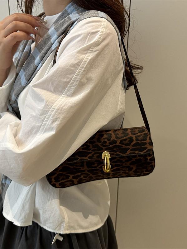Leopard Print 2025 Trend Women's Handbag - Small Square Crossbody & Shoulder Bag for European and American Fashion.
