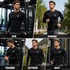 Maglie compressive a maniche lunghe da uomo Traspiranti Elastiche Palestra Sportive Strato di base