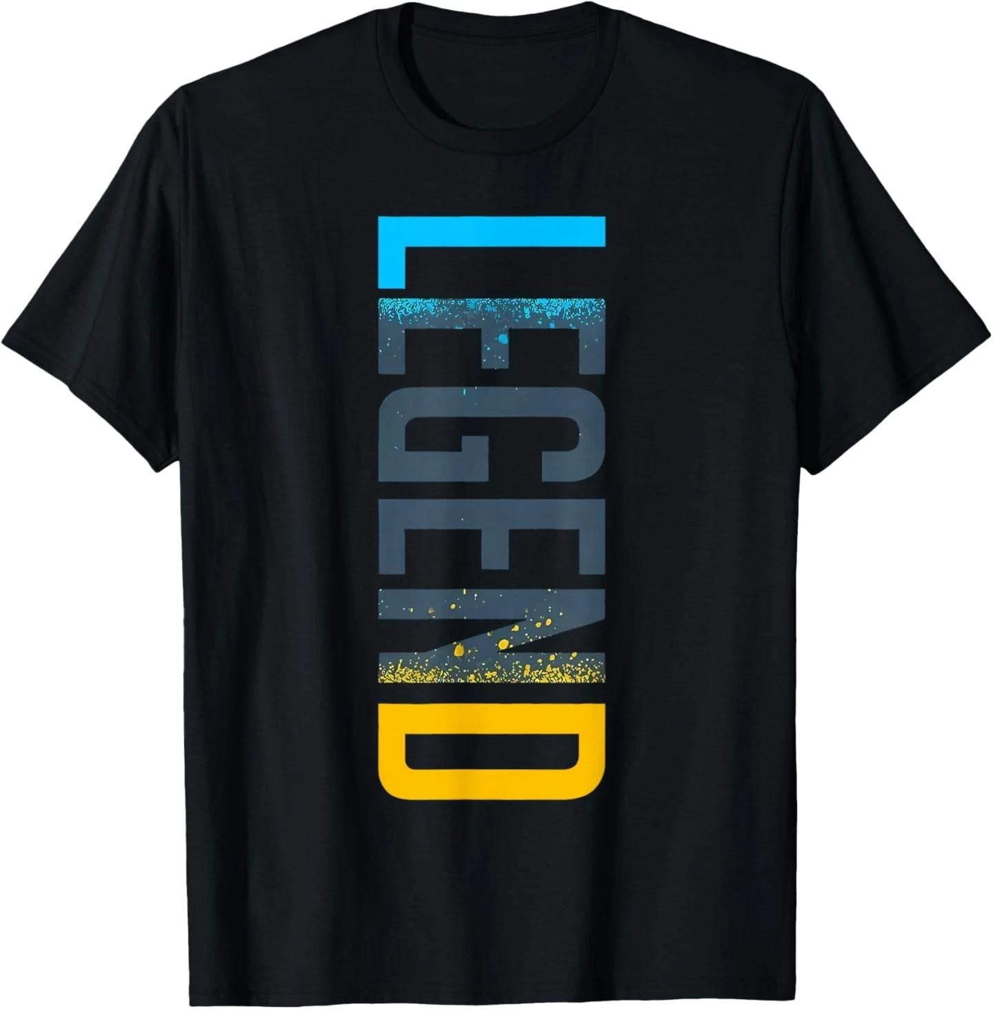 Legend Vertical Streetwear Retro Gamma Blue Matching T-Shirt 4XL