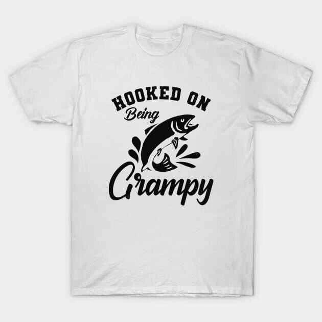Fishing grandpa - Hooked on being grampy Made in Australia T-Shirt L