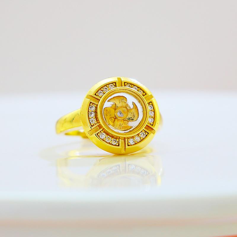 Ring mit drehbarem Windrad im ethnischen Stil für Damen - Inspiriert vom Design Südostasiens und Thailands
