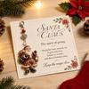 Stylish Key Holder for Women Christmas Keychain with Blessing Greeting Card, Vintage Metal Holiday Party Decoration Gift Charm Pendant, Bag Accessory,