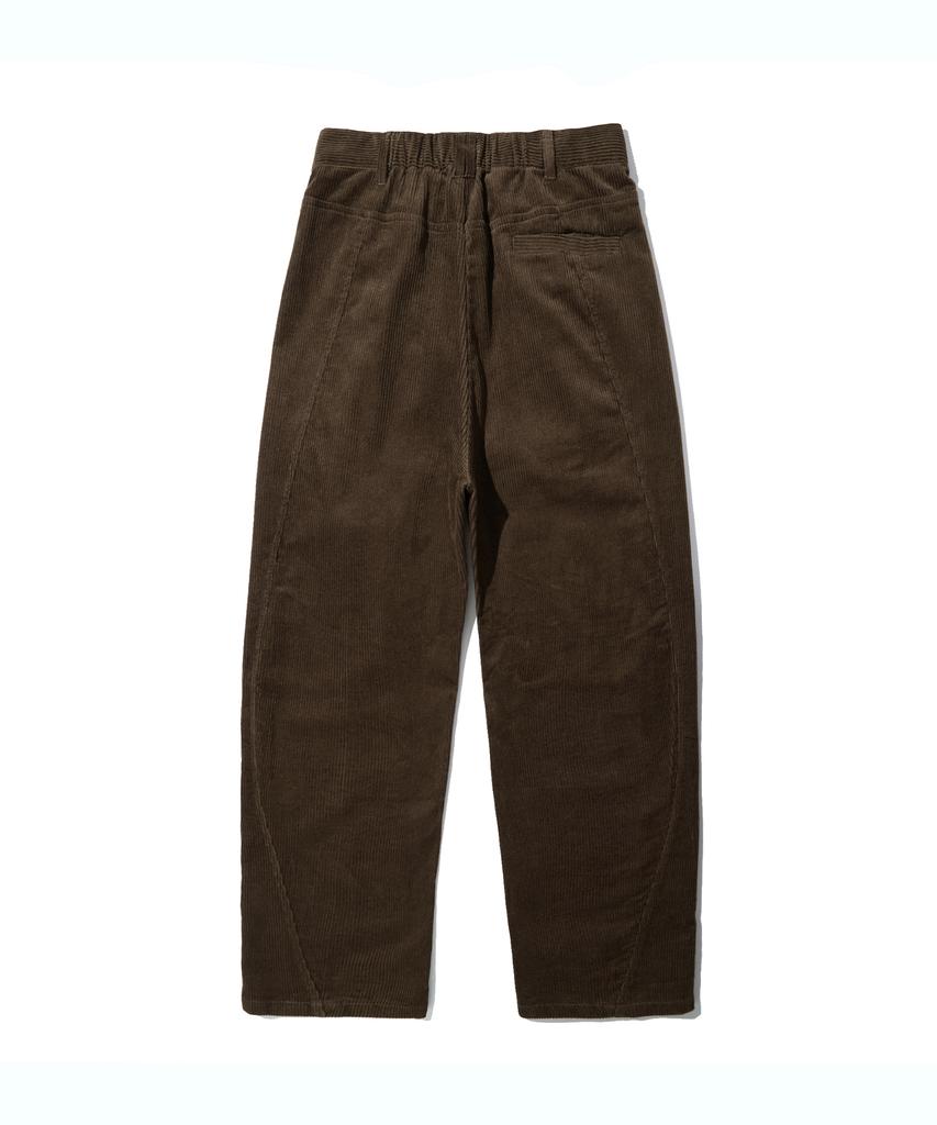 DTHIRTYONE Curved Corduroy Pants_Brown
