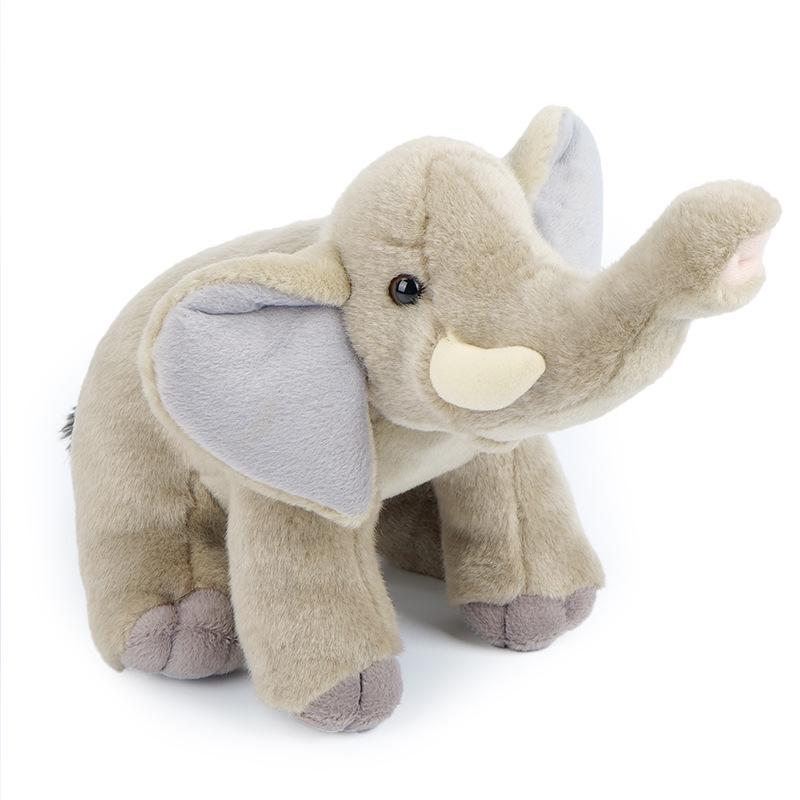 Adorable Gray Elephant Plush Toy - Calming Breathing Companion for Children 23 cm серый