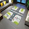Airport Runway Design Doormat, Polyester Non-Slip Machine Washable Rug for Entryway Bedroom Living Room Kitchen Indoor Decor