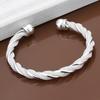 Women's Fashion Simple  Plated Twist Cuff Bangle Open Bracelet Jewelry Gift