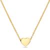 Cross-Border Simple 12MM Heart Necklace: Three-Color Stainless Steel Clavicle Chain with Engravable Pendant for Women
