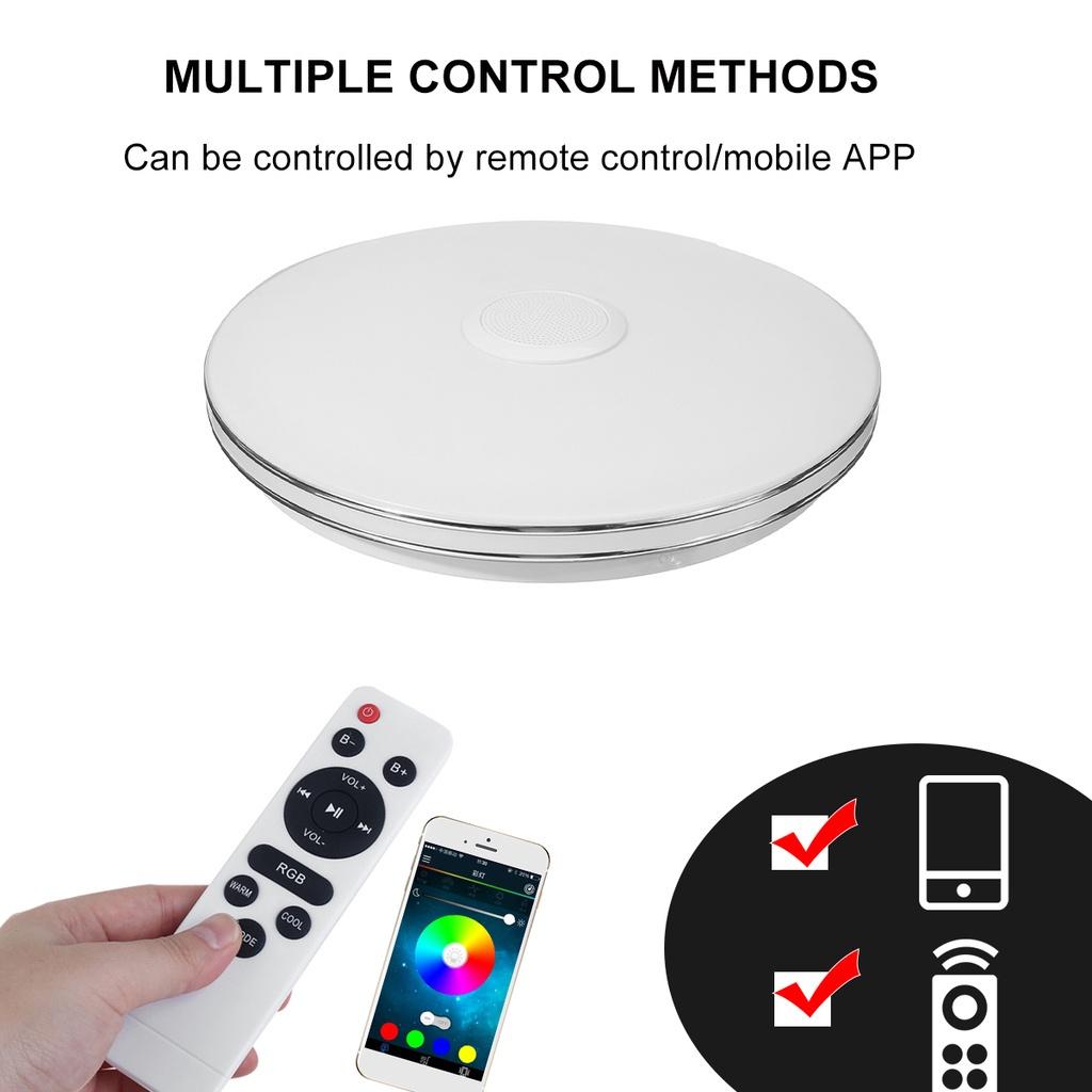 200W Bedroom Smart LED 40cm Dimmable Music Ceiling Light RGB Home Lighting Remote APP Control bluetooth Music Light