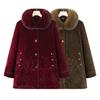 Middle-aged elderly winter coat golden mink mother warm clothes grandma imitation mink hair piled thickened fashion coat