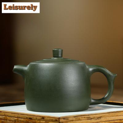 320ml Ästhetische Yixing Lila Ton Teekannen Handgefertigt Gut Eingeschränkter Topf Roh Erz Grüne Schlamm Kessel Chinesisches Zisha Teeset Trinkgeschirr Geschenk