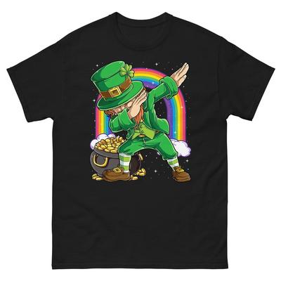 St Patrick's Day Dabbing Leprechaun Boys Girls Men Dab Dance T-Shirt
