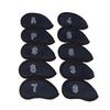 10pcs Golf Iron Covers Set with Numbers Waterproof Golf Head Cover Protective Headcover for Court Exercise Dark Blue