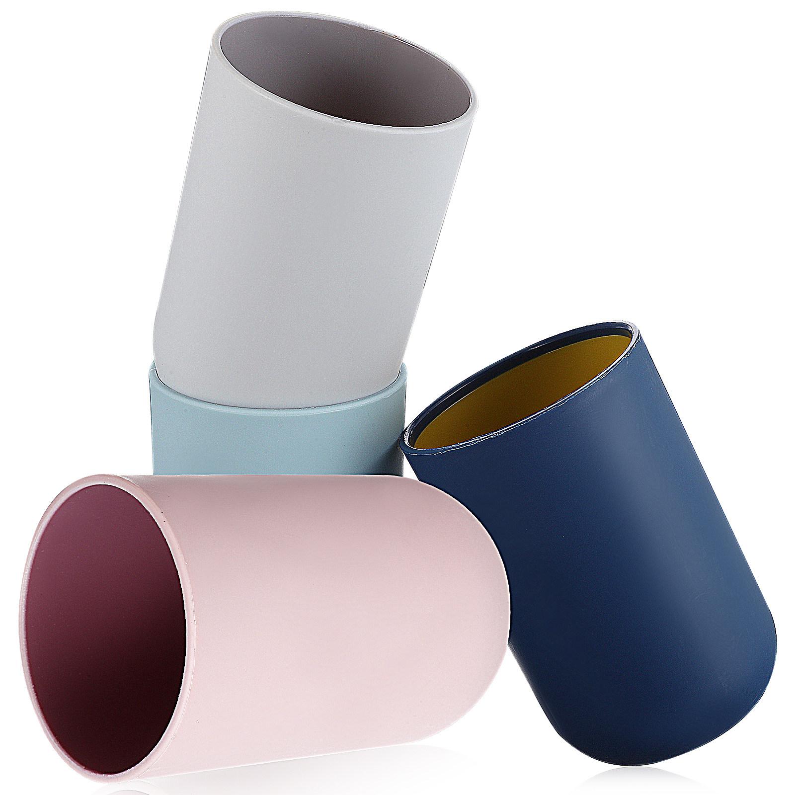 

4Pcs Bathroom Tumbler Cups Simple Style Tooth Mugs Sturdy Anti-Fall Plastic Mouthwash Cups for Daily Wash Bathroom Mug other