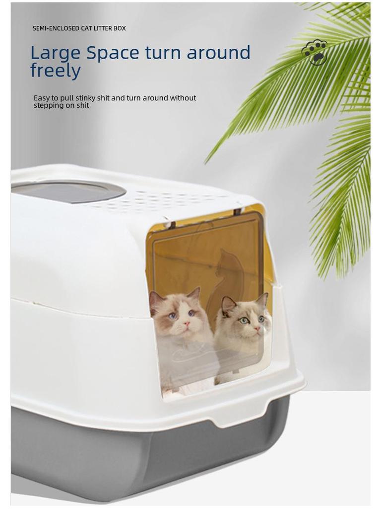 Große geschlossene Anti-Spritz-Deodorierende Katzentoilette