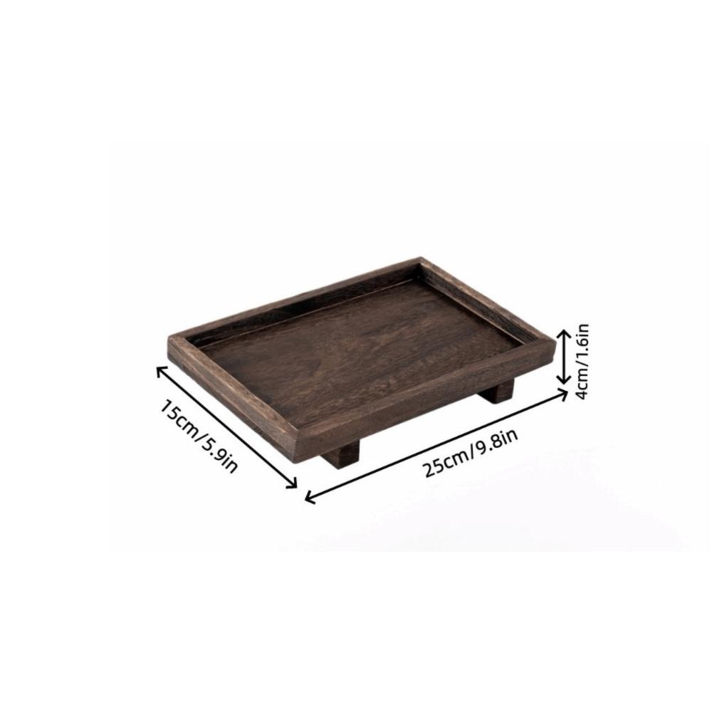 Solid Wood Bathroom Storage Tray Japanese Style Multi-functional Wooden Tray Plate Snack Plate Heat Resistant Gongfu Tea Tray