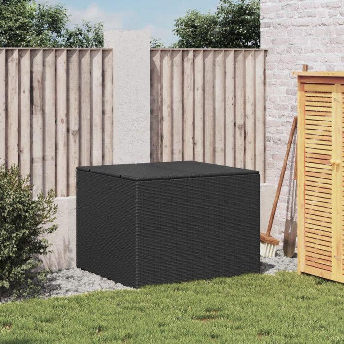 Boîte de rangement - Jardin - Noir - 291L - Résine tressée - Sac résistant à l'eau