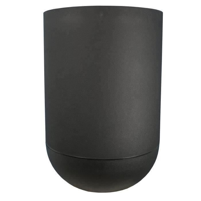 RIVIERA GRANIT TULIPE Round Flower Box - Plastic - Diameter 50 Cm - Black