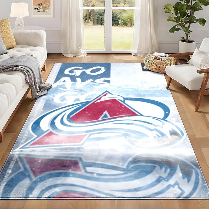 Colorado Avalanche Teppich Fußmatte für Wohnzimmer oder Schlafzimmer Schutzmatte unter dem Stuhl Bürodeko Weihnachtsgeschenk Geburtstagsgeschenk