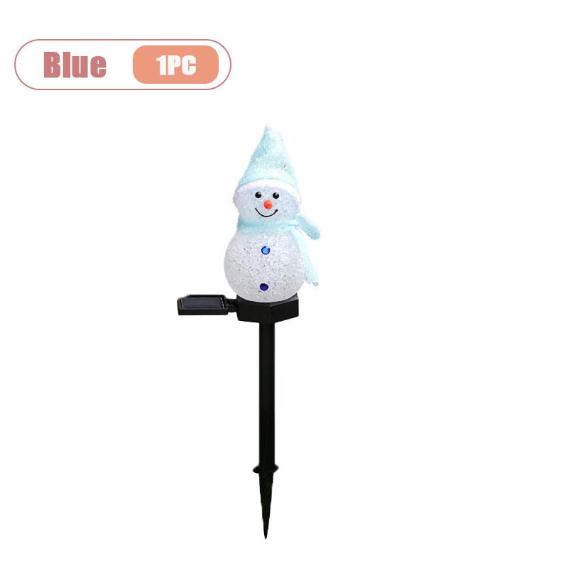 Solar Powered Christmas Snowman Lawn Stake Light Outdoor Garden Decor Ground for Yard Patio Holiday Atmosphere Lighting