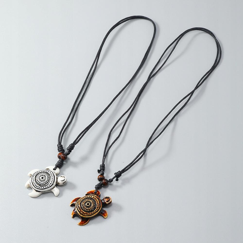 Sea Turtle Necklace Kite Surfer Windsurfing Strap Rasta White