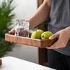South American Walnut Rectangular Tray Japanese-style Wooden Dessert Tray Solid Wood Tea Tray Household Wooden Fruit Wooden Tray