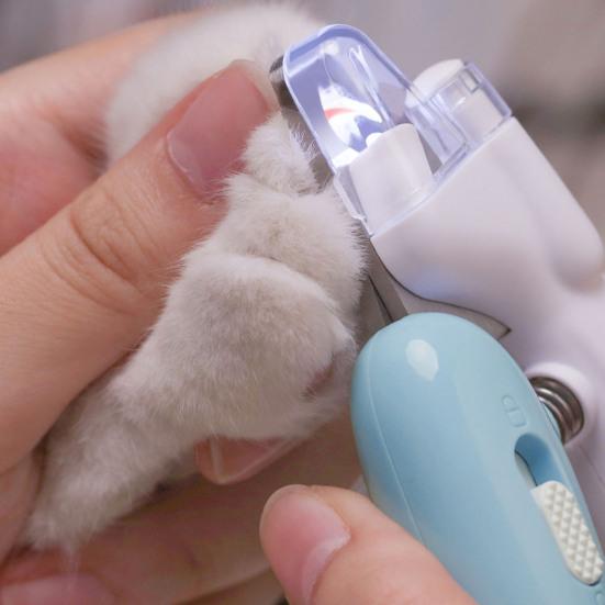 Nagelknipser für Haustiere mit eingebautem LED-Licht, Sicherheitsschutz, beleuchteter Nagelknipser für Haustiere, verbesserte Sichtbarkeit, Nagelschneider, Nagelpflegewerkzeug für die Haustierpflege