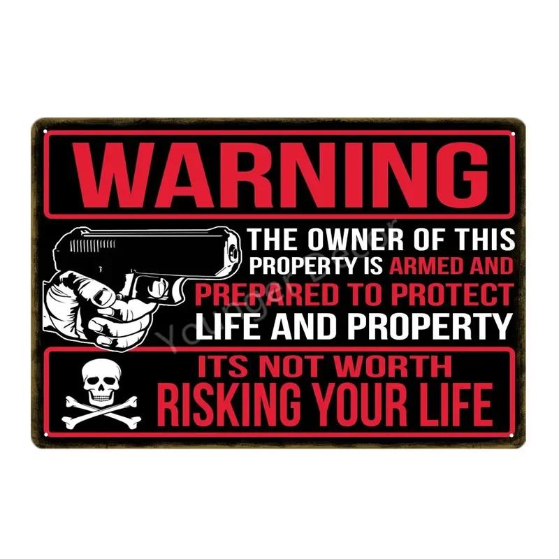 No Parking Metal Signs Tin Poster Caution Danger No Smoking Wall Art Painting Advertising Board Vintage Home Decor YI-212