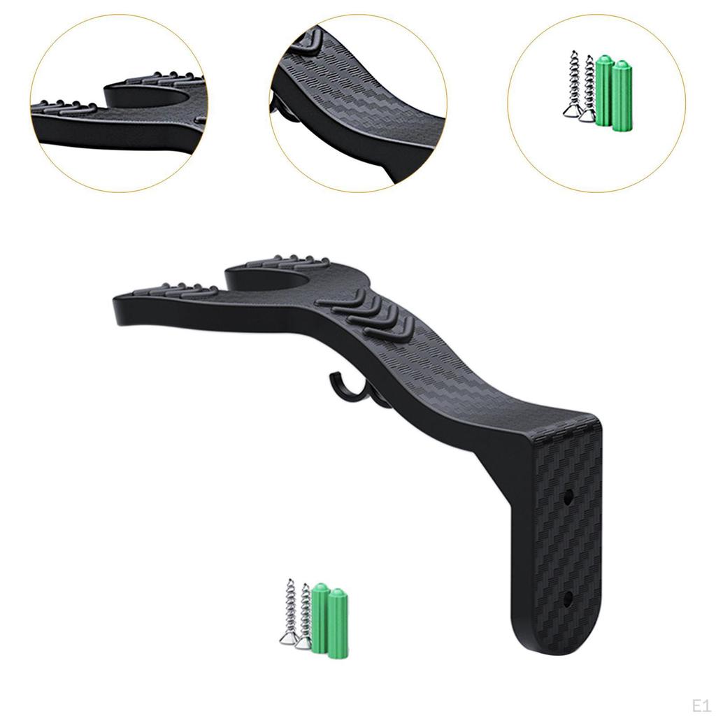 Motorbike Helmet Holder Wall-mounted Rack Space Saving Display with Hook for Wall