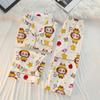 Sweet Girl Spring And Summer Short-Sleeved Pajamas Three-Piece Set Cute Cartoon Loose And Comfortable Loungewear