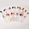 Baby Cotton Crepe Gauze Bibs Cute Rabbit Ear Wavy Edge Saliva Towel Newborn Drool Burp Cloth Soft Absorbent Neck Bib