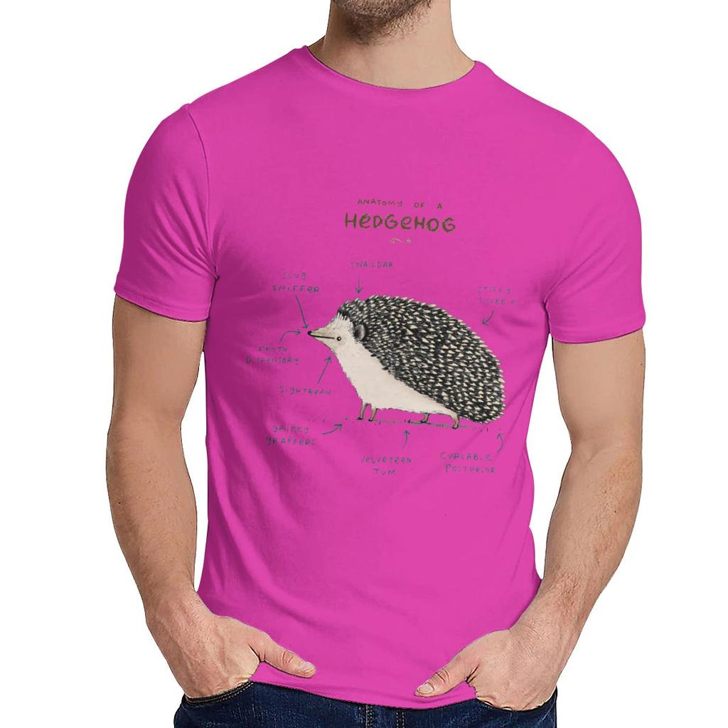 For Male Tee Shirt Anatomy Of A Hedgehog Soft Harajuku Classic Round Neck Vintage T Shirt