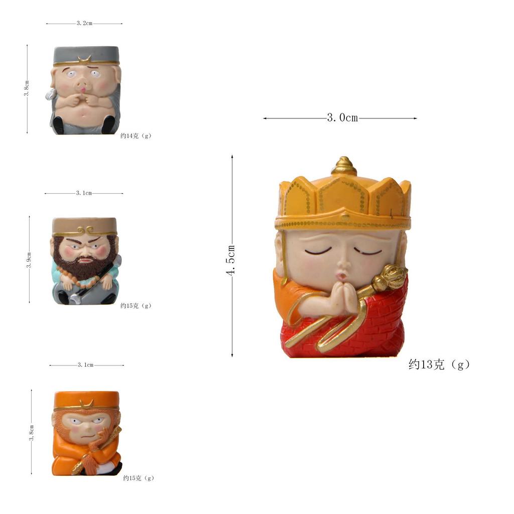 Journey To The West Cartoon Magnetic Refrigerator Stickers Set With Resin Material For Kids And Collectors