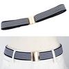 Metal Buckles Stretchy Belt Soft Polyester Adjustable Waistband For Men Women Maternity Jeans Allergy Safe Comfortable Daily Wear