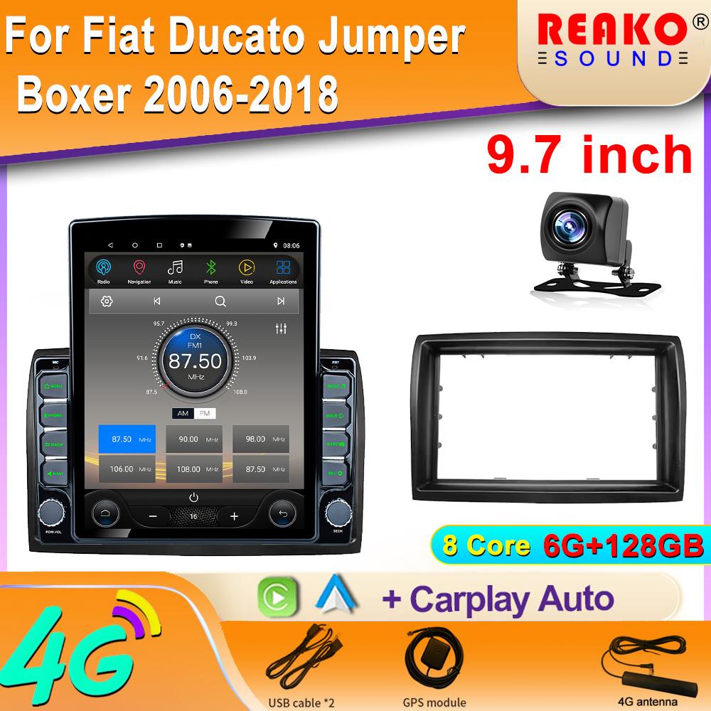 9.7" Vertical Style Tesla Screen Android Car Radio For Fiat Ducato Jumper Boxer 2006-2018 Multimedia Player GPS Navigation