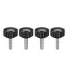 Clamp Knob, Knurling Knob, Lathe Fitting, Screw-on Type, M4 X 15mm, Pack of 4