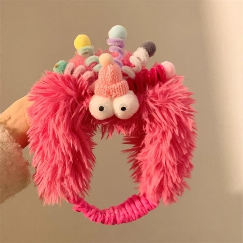 Mädchen Cartoon Stirnbänder Lustiger Clown Fell Kopfschmuck Breite Haarbänder Accessoires Frühling Haarbänder Geburtstagsparty