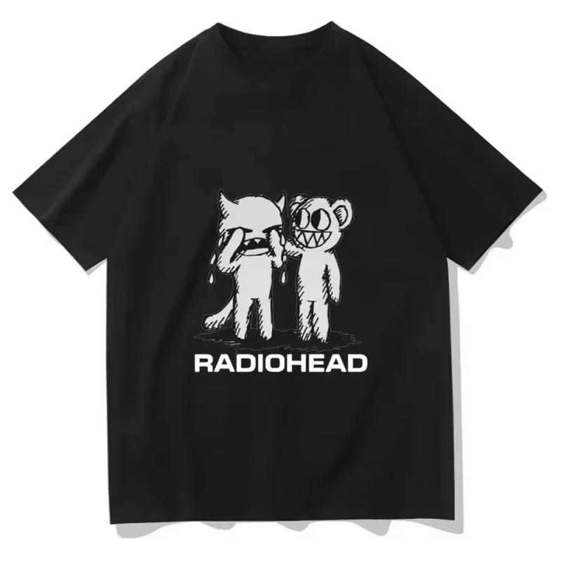 

Футболки Radiohead Инди Аниме Футболка Летняя Мужская Футболка из Высококачественного Популярного Хлопка уличная одежда XXXL
